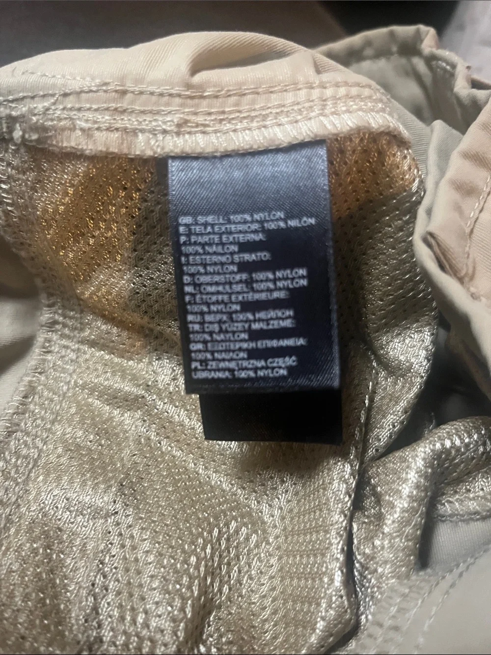 The North Face Men's Khaki Cargo Hiking Pants Light Tan Camping